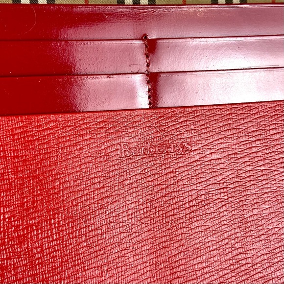 Burberry leather bifold wallet with inside Nova Check plaid cloth - Picture 13 of 16